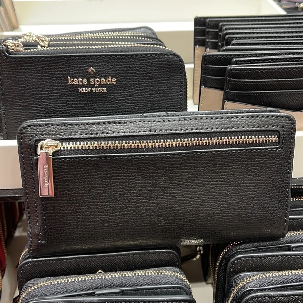 Kate Spade Darcy Large Slim Bifold Wallet Black